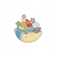 Ξύλινο Παιχνίδι Ισορροπίας και Lacing Set 2 in 1 Space TP069 Tooky Toy