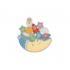 Ξύλινο Παιχνίδι Ισορροπίας και Lacing Set 2 in 1 Space TP069 Tooky Toy