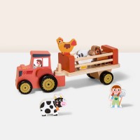 Ξύλινο Τρακτέρ Φάρμας με Ζώα TP561 Tooky Toy Ξύλινο Τρακτέρ Φάρμας με Ζώα TP561 Tooky Toy