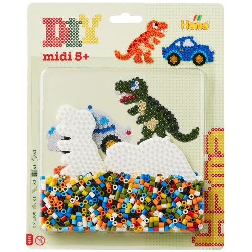 Hama Χάντρες Midi Dino & Car 63492230