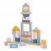 Viga Toys Σετ 60 Ξύλινα Tουβλάκια σε Κουβαδάκι 44010