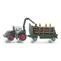 Siku Tractor Fendt 939 with Forestry Wood Trailer 1861 